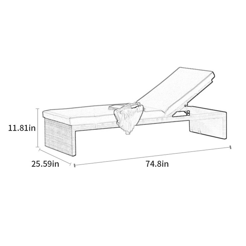 Fauteuil inclinable pour l'extérieur