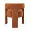 Chaises d'appoint contemporaines orange de 2 avec revêtement bouclé confortable pour la salle à manger, structure en contreplaqué, poids de 250 lb, 24 po x 23 po x H 29,5 po, aucun assemblage requis, tissu 2, revêtement de luxe doux, nécessaire-1801085906