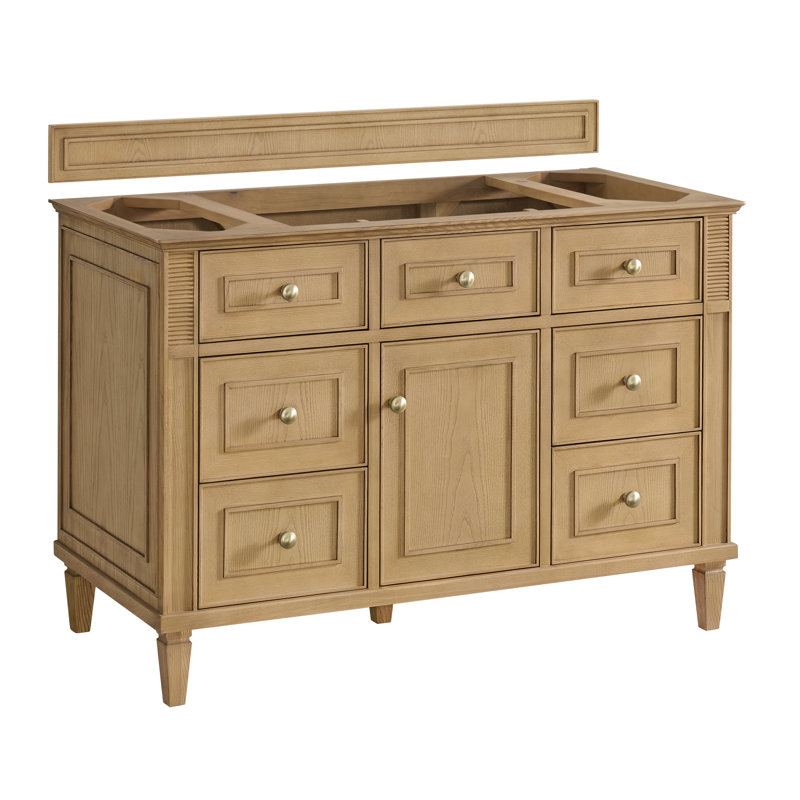 Lorelai 48'' W Single Vanity, Light Natural Oak, Parisien Bleu
