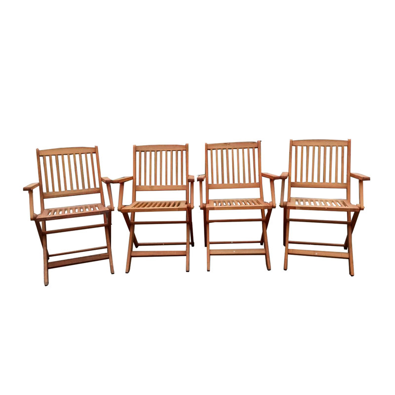 Salle à manger de patio pliable, 4 chaises, pour tous les types d'espaces intérieurs et extérieurs: patio, cour arrière, terrasse, terrasse, avec