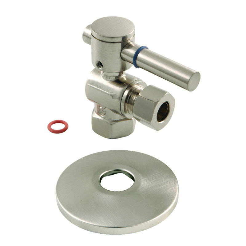 Valve d'arrêt angulaire Comp, Nickel brossé