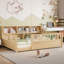 Lit double sur pied en bois avec garde-corps et rangement latéral pour plus de sécurité et d'organisation-1363831154-1363831152