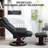 Swivel Recliner with Ottoman (Black)