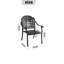 Ensemble de chaises de patio 6 pièces en fonte d'aluminium avec coussins