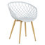 Priscilla Garden Chair with Armrests Set of 6 Plastic Kitchen Chairs Balcony Chairs Outdoor Chair Patio Chairs-1385460155