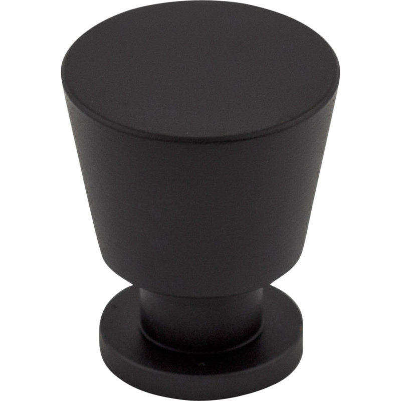 Rocks 7/8" Diameter Round Knob, Flat Black