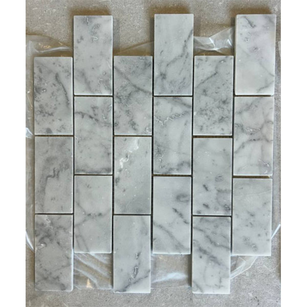 Carrara 2x4 Honed Marble Mosaic Tile
