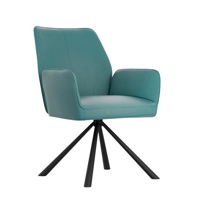 Chaise de bureau moderne sans roulette, chaise de bureau ergonomique, chaise rembourrée de bureau à domicile, fauteuils pivotants avec pieds en métal, chaise d'ordinateur pour chambre à coucher, salle de réception, salon