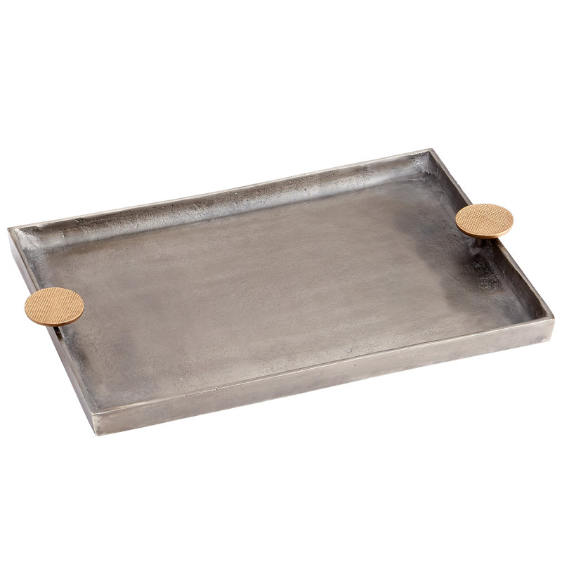 Obscura Metal Tray, 1.75" H x 18.5" W x 12" D
