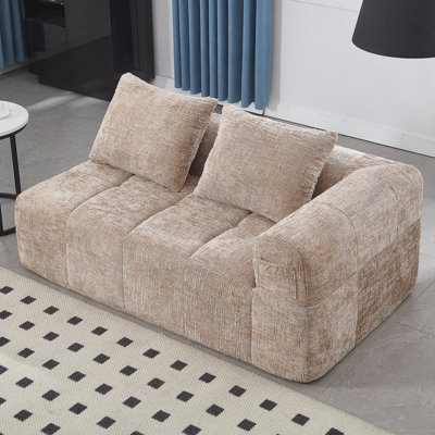 Comfortable Chenille Loveseat Sofa For Relaxation And Style In Any Room