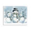 Plaque murale bonhomme de neige et trio d'oiseaux, design par Nicole DeCamp