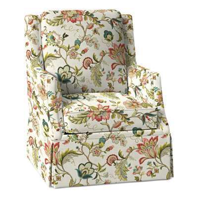 Savannah Linen Swivel Slipcovered Chair