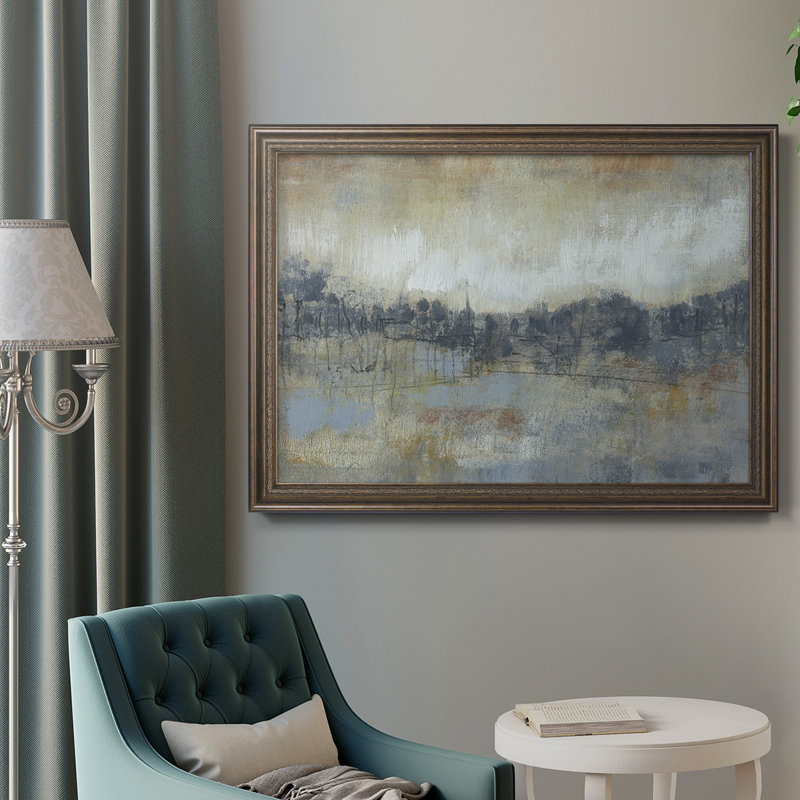 Toile encadrée de qualité supérieure Cool Grey Horizon I - prête à être accrochée, H 18 po x l 27 po