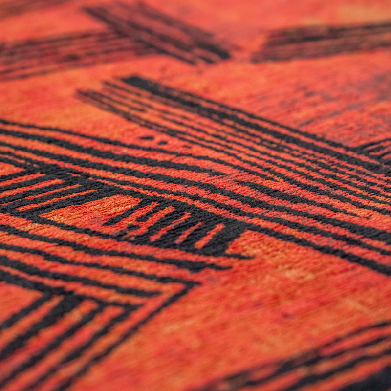 Meditation Kanji Ginger Chocolat Recycled P.E.T Area Rug, Rectangle 170 x 240 cm