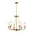 Vetivene 6 - Light Steel Dimmable Chandelier