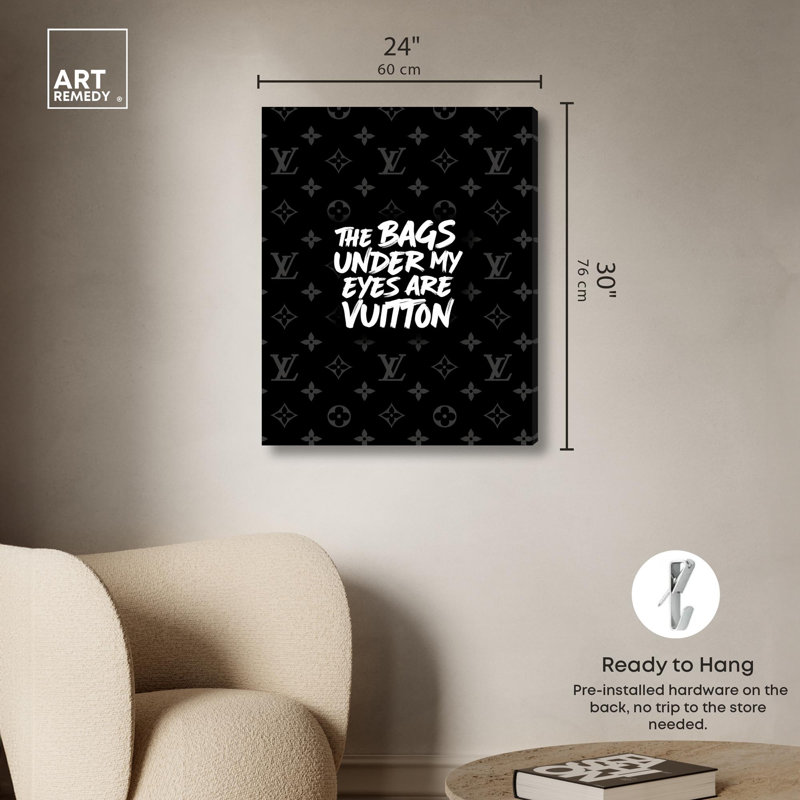 Art visuel de sacs, H 30 po x l 24 po, Toile tendue avec châssis
