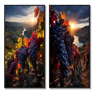 «Scenic Vivid Vineyard», 2 pièces