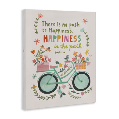 "Happiness Is The Path", art mural sur toile par Irene Chan