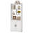 63" Tall Bookcase With Doors, 3-tier Open Storage Shelves, Anti-tipping & Back Panel Design, Freestanding Bookshelf, White-161128559