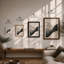 Flowing Contours Minimalist - Framed Print-1130710062-1130710032