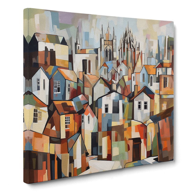 City Of Canterbury Cubism No.1 - Print, 35cm H x 35cm W x 3cm D