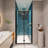 1 3/8" Adjustment,Universal Pivot Shower Door, With 1/4" Tempered Glass Finish-114019088