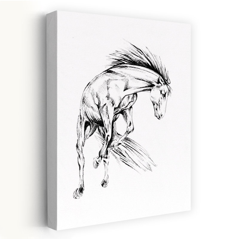 «Dynamic Wild Horse», impression d'art dramatique énergique et contemporain, H 48 po x l 32 po