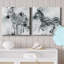 Zèbre I - ensemble de 2 impressions sur toile tendue-56838634