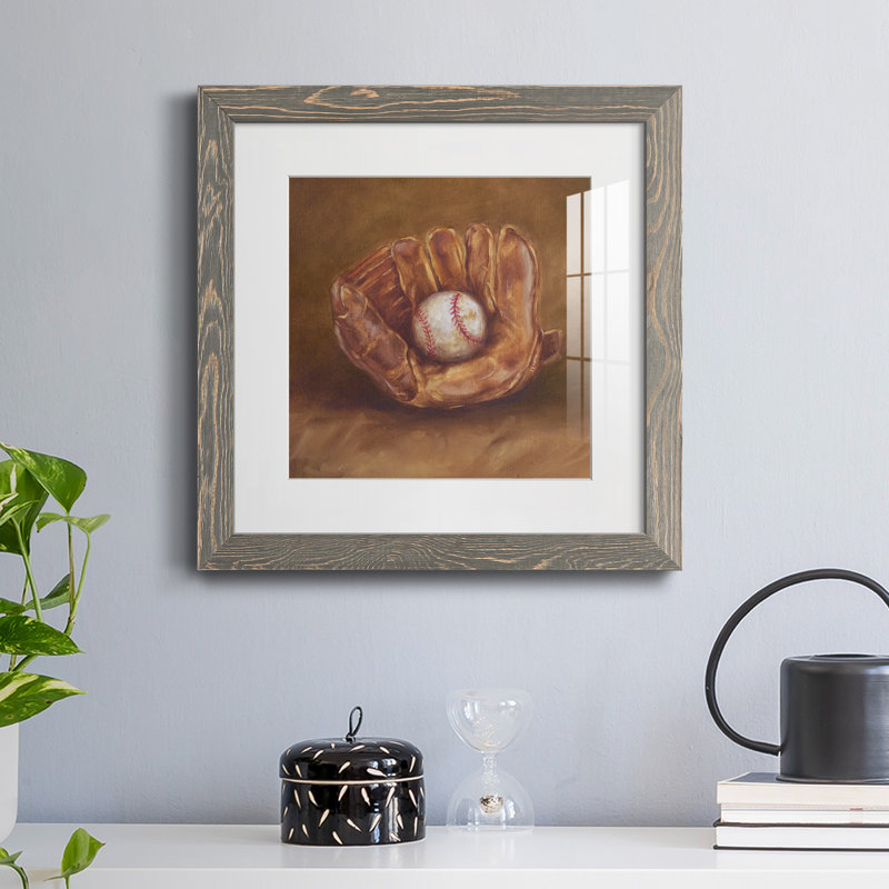 «Rustic Sports III», reproduction encadrée de qualité supérieure - prête à être accrochée, H 35,5 po x l 35,5 po x P 1,5 po