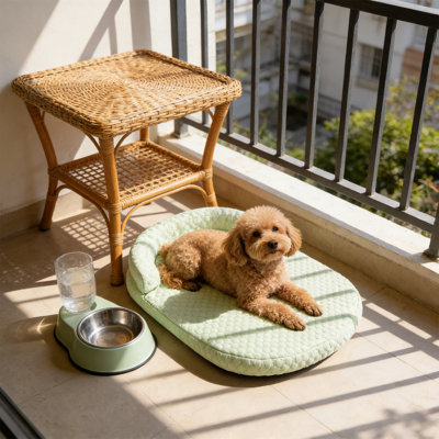 Tapis lavable Summer Pet 17,7 x 13,8 po pour petits animaux de compagnie, rose