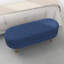 Banc de rangement repose-pieds ovale, pieds en bois d'hévéa, bleu (43,5 po x 16 po x 16 po)-621831678