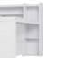 Lit de jour compact en dortoir compact et petite chambre d'amis en bois, lit simple blanc doux avec lit gigogne, bureau d'étude et tablettes de rangement