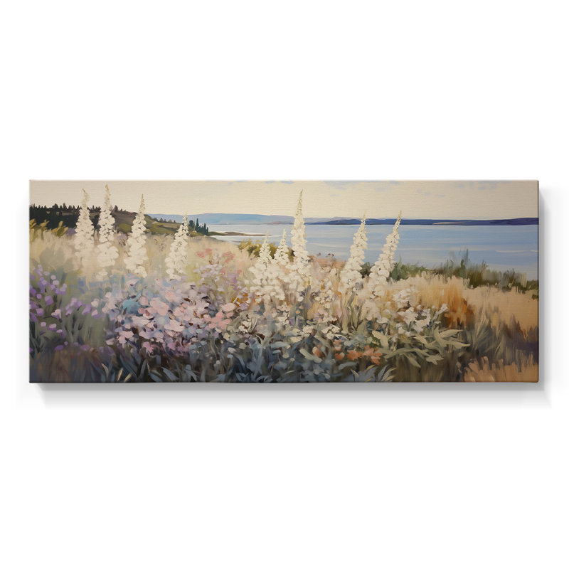 Botanical Series-CCLVII- Toile tendue avec châssis - Prêt à accrocher, H 16 po x l 40 po