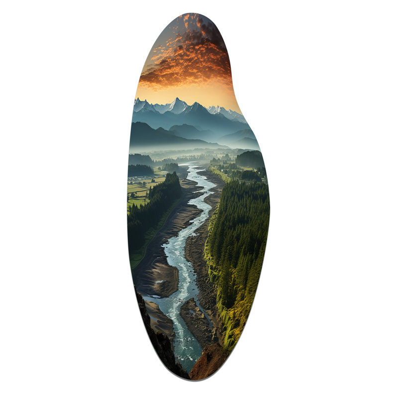 Décoration murale Haralda Oregon River Landscape III - Oregon, H 30 po x l 11 po x P 1 po