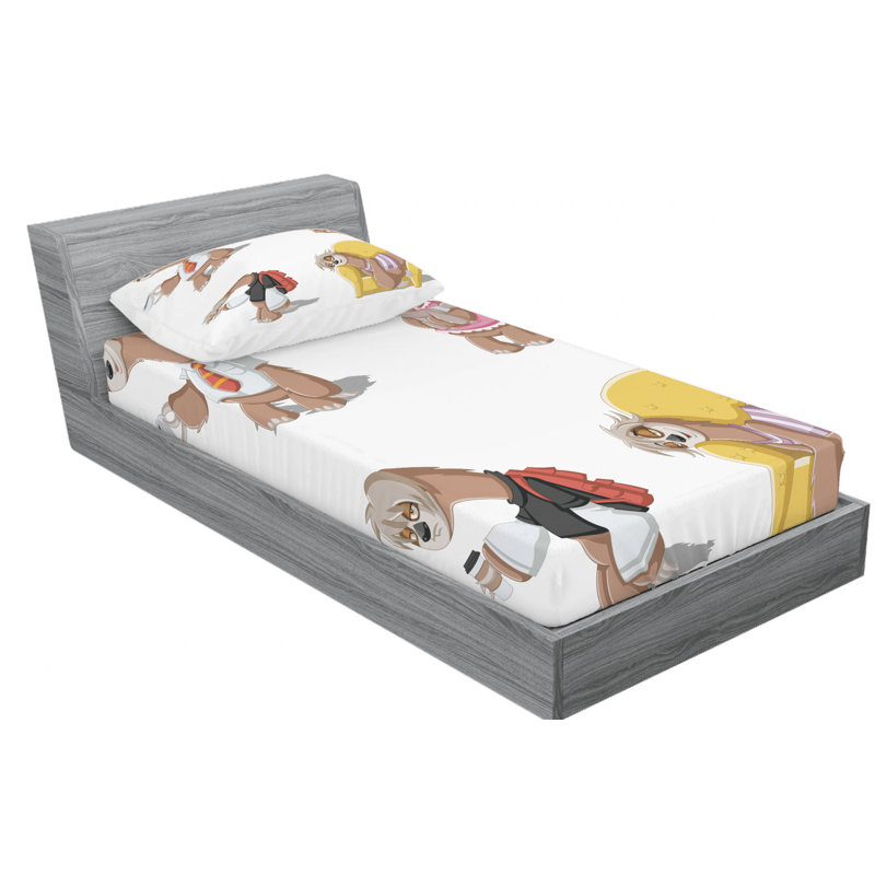 Microfiber Sheet Set, Twin Sheet Set with Fitted Sheet