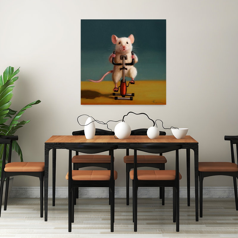 Gym Rat Spin, art urbain contemporain, H 32 po x l 32 po