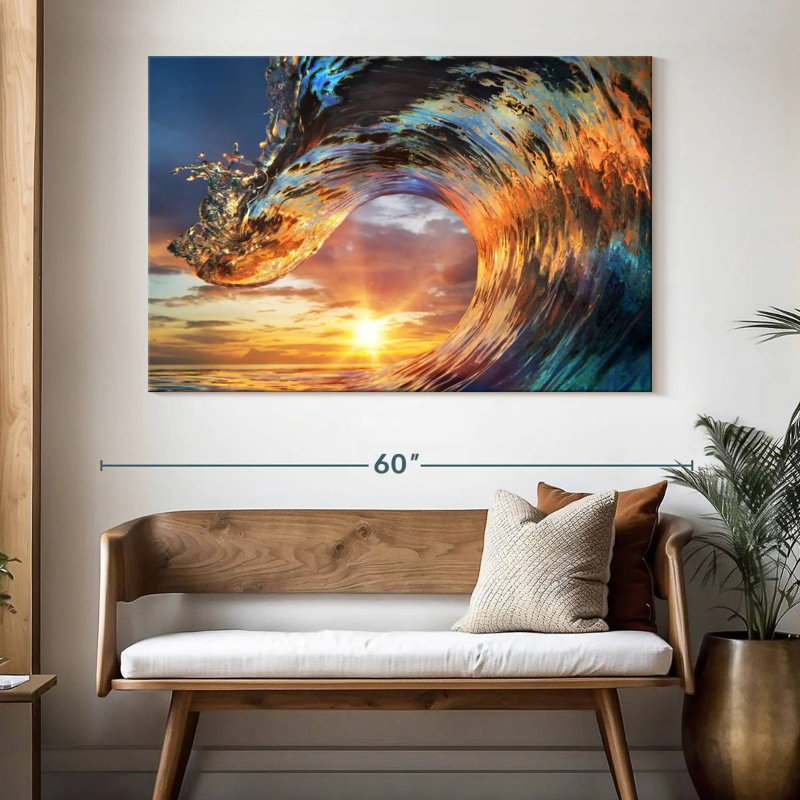 Gillard Curling Ocean Wave, H 34 po x l 51 po