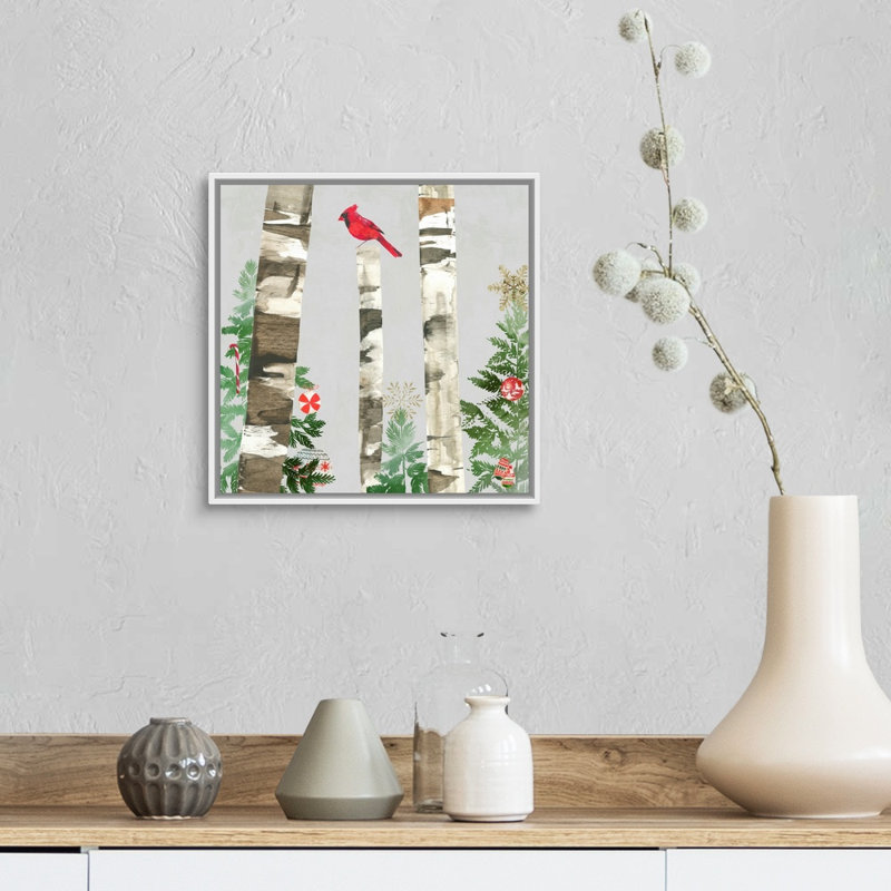 Holiday Holiday - reproduction d'art sur toile, Cadre blanc, H 14 po x l 14 po x P 1,75 po