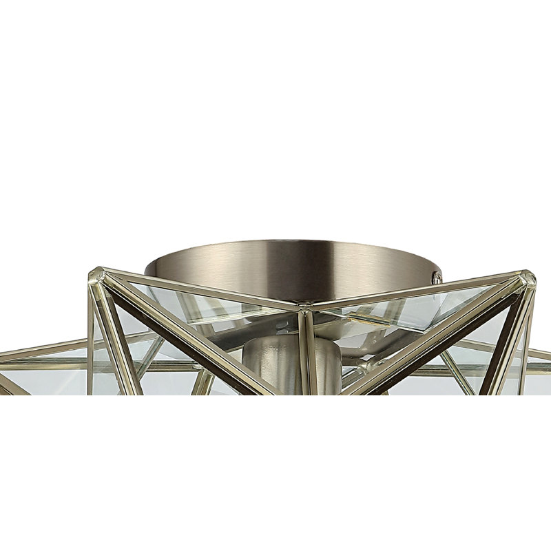 Plafonnier encastré 1 lumière 12 po Joanie, Nickel