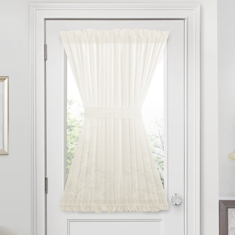Fiqueroa Semi Sheer Curtain Single Panel, 54" W x 45" L, Beige
