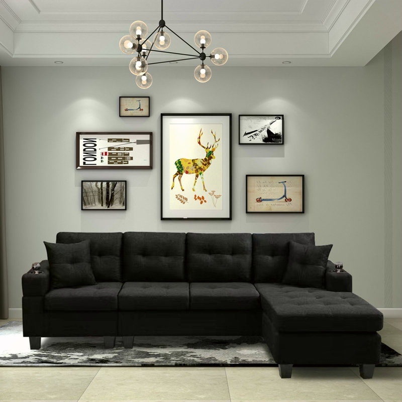 Canapé modulaire droit avec repose-pieds, canapé d'angle convertible avec rangement pour accoudoirs, canapé modulaire pour salon et appartement, méridienne droite 
