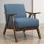 Fauteuil d'appoint en tissu rétro avec siège et dossier en bois massif rétro-222960395-222960399