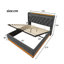 Upholstered 4Ft6 Ottoman Bed Frame With 360 Surround Led Function With Charging Function Hydraulic Storage Bed Frame With Large Storage Space  (No Mattress)-1950811386-1960380346