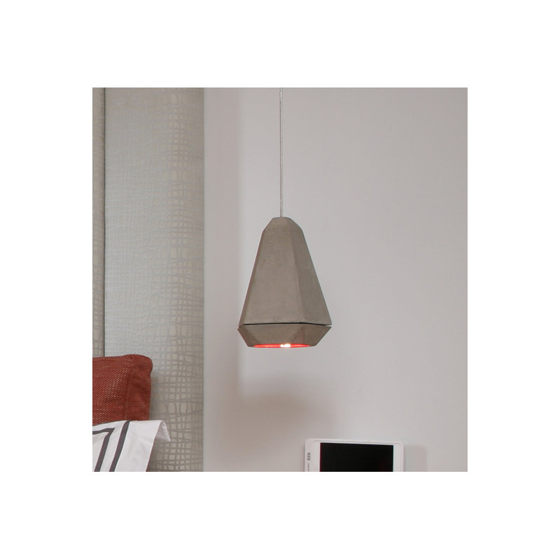 Portland 1 - Light Pendant, 10.2" H x 7.5" W x 7.5" D, Red
