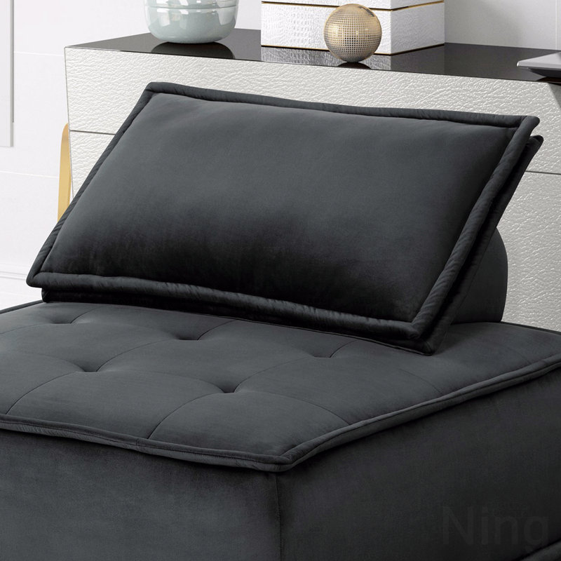 Fauteuil d'appoint 40 po en velours noir