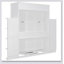 Rotating Full Murphy Bed With Hidden Wall Cabinet, Dual 3-Tier Side Shelves, Convertible Desk, Extra Storage Racks, Space-Saving Multifunctional Wall Bed For Home Office &Small Rooms-1887179679