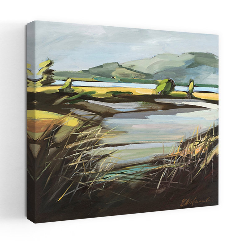 Pantano Abstract Contemporary Landscape Nature Art, 24" H x 24" W