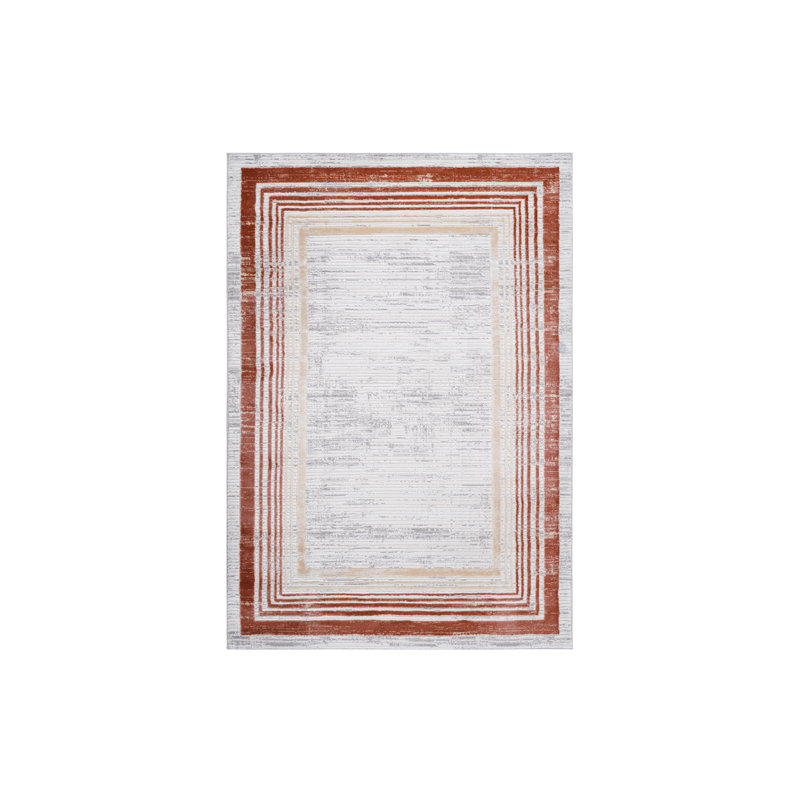 Collection 2X3 Bordered Non-Shedding Living Room Bedroom Dining Home Office Stylish And Stain Resistant Area Rug, Brown