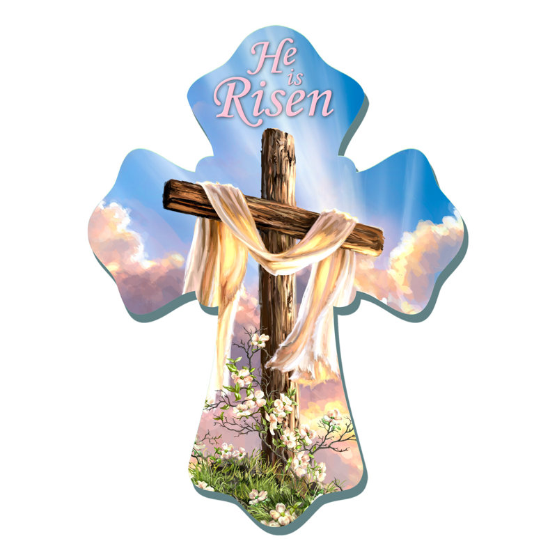 Il est ressuscité, croix en bois
