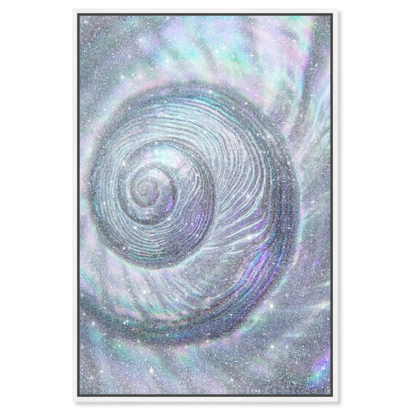 Sea Spiral Print by Oliver Gal, 25"H x 17"W, White Floater Frame